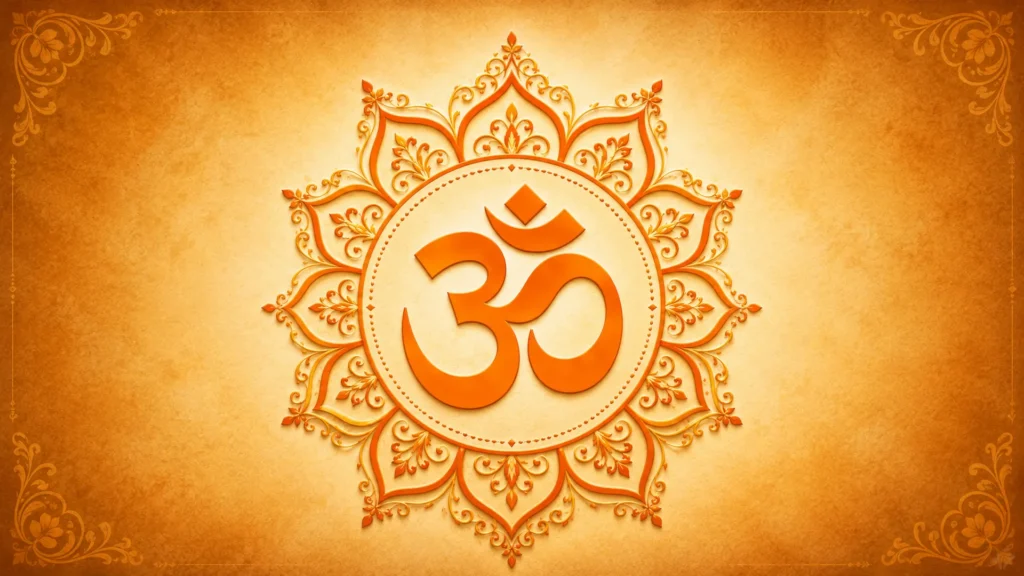aum om symbol sacred lotus mandala