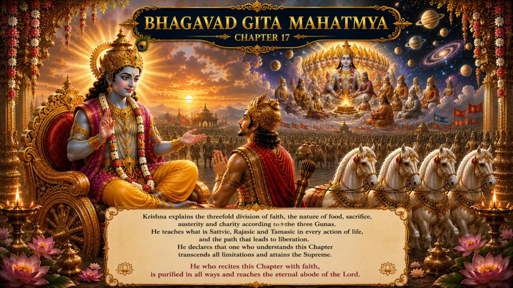 The Gita Mahatmya (the Glorification of the Bhagavad Gita) chapter17