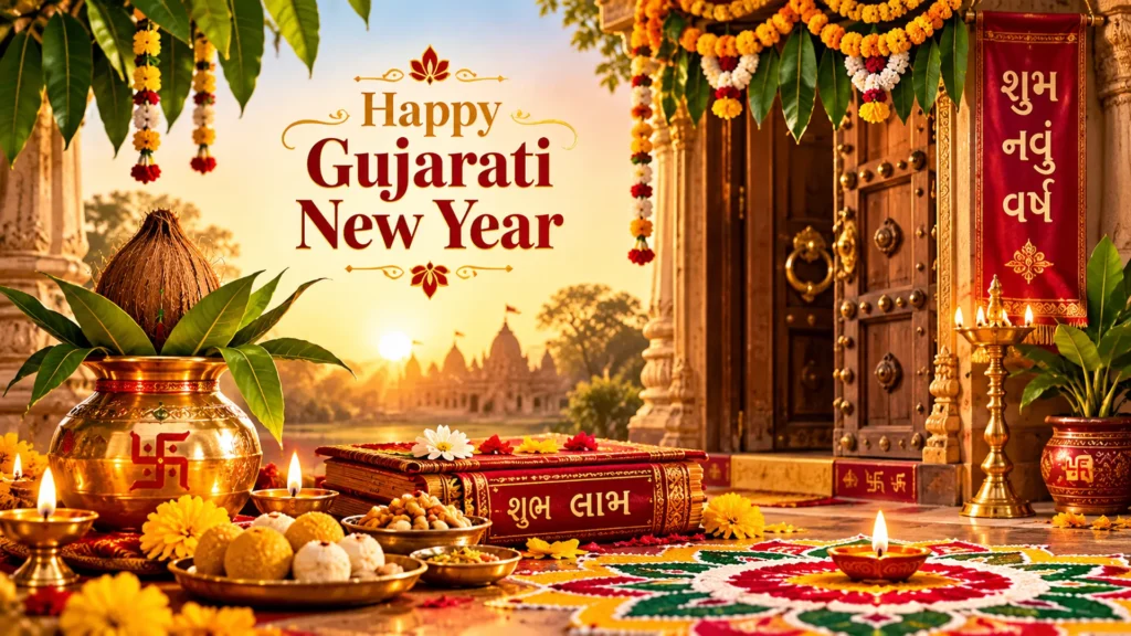 gujarati new year festive greeting