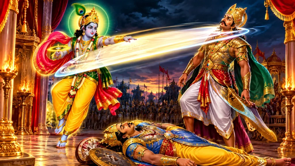 krishna’s radiant discus strike