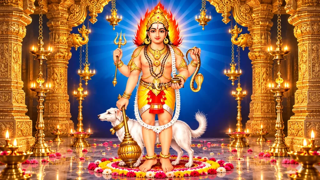 radiant bhairava in a golden temple radiant bhairava in a golden temple
