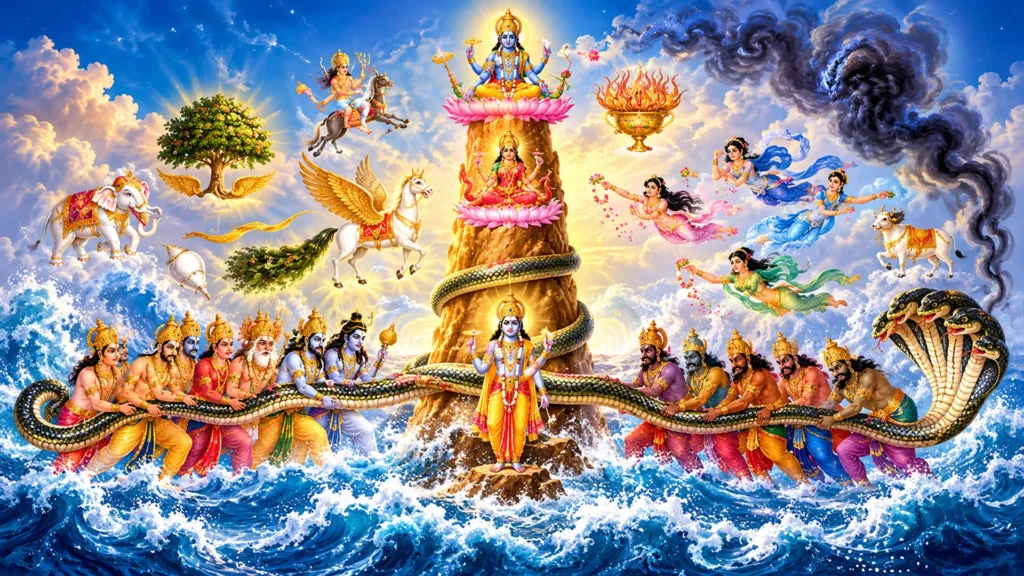 samudra manthan churning the cosmic ocean